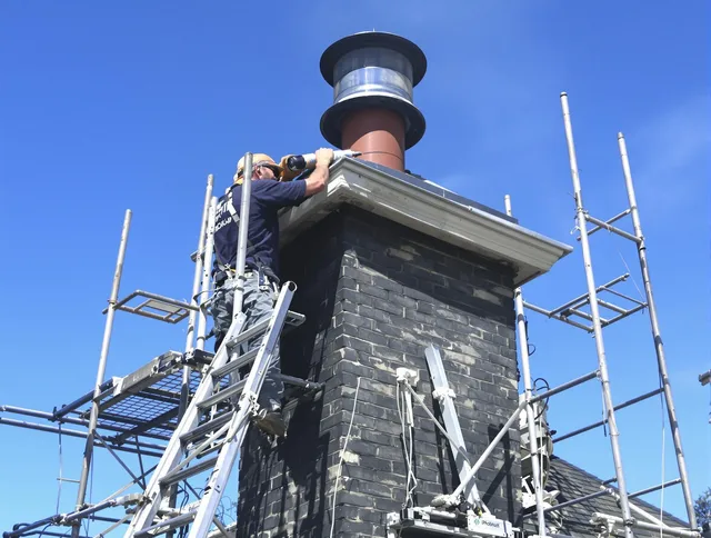 Sturdy chimney crown finished by Brunswick Chimney Sweep in Brunswick, GA