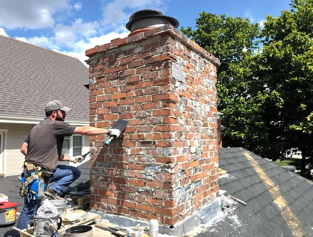 Completed chimney rebuild by Brunswick Chimney Sweep in Brunswick, GA
