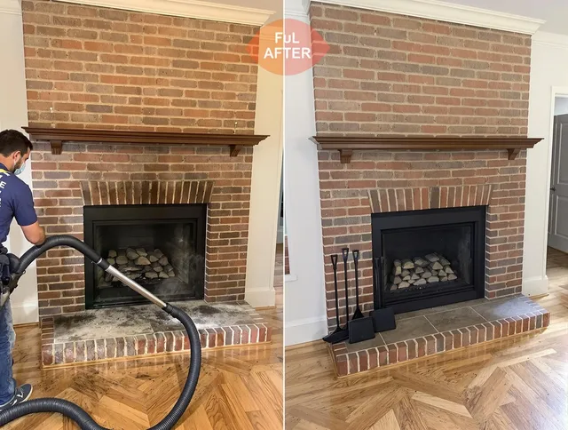 Brunswick Chimney Sweep carefully sanitizing a fireplace in Brunswick, GA