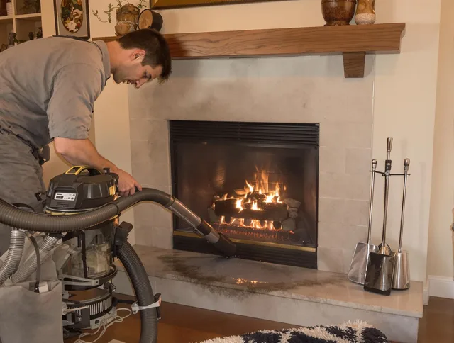 Routine fireplace upkeep by Brunswick Chimney Sweep in Brunswick, GA