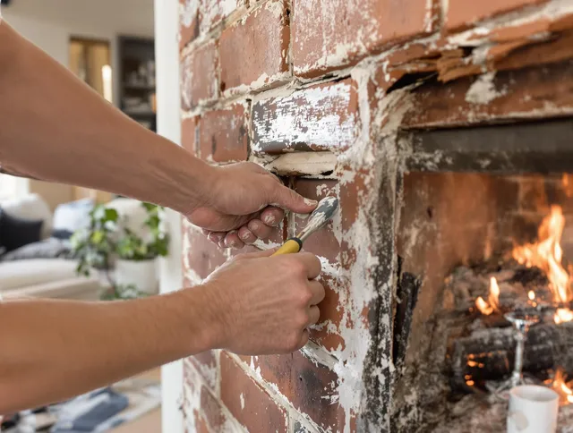 Routine fireplace repair by Brunswick Chimney Sweep in Brunswick, GA